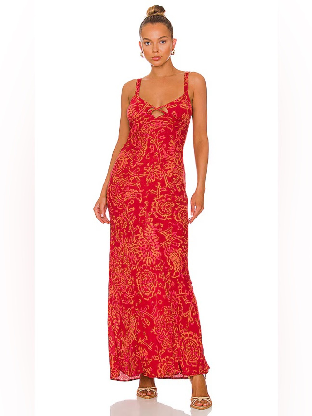 Free People Mystical Mindset Red Maxi Dress